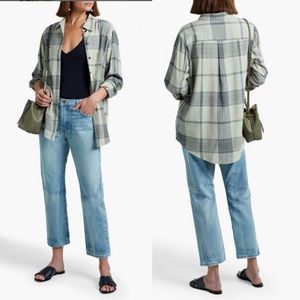 RAQUEL ALLEGRA Checked Twill Shirt